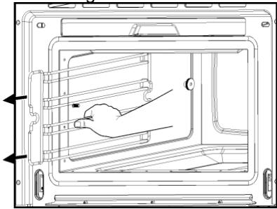 SMEG SC45VK - Demontage des guides à plateaux - 3
