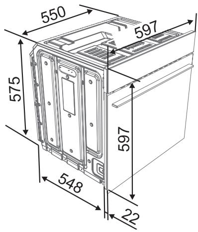 SMEG SCP112SG8 - Positionnement du four - 7