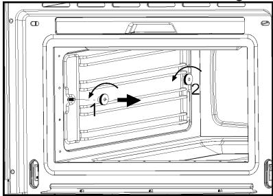 SMEG SCA45V2 - Demontage des guides à plateaux - 1