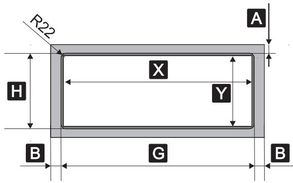 SMEG SI3950B - Dimensions encastrement plans de cuisson au ras - 4
