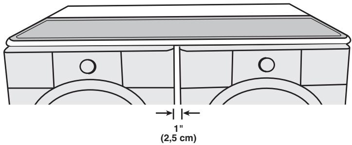 WHIRLPOOL WW29000SW - Espacement d'installation - 1