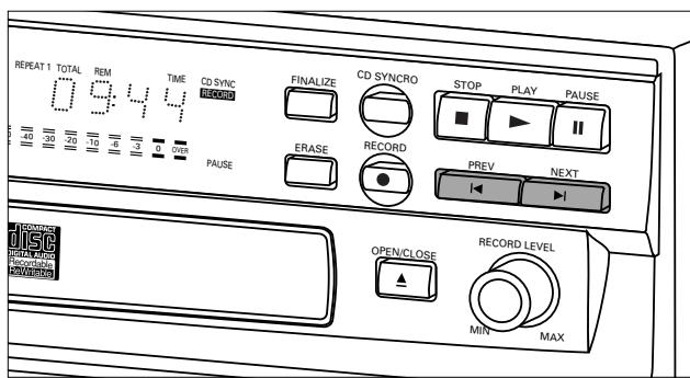 PHILIPS CDR560 - Sélection d'une plage ou recherche - 1