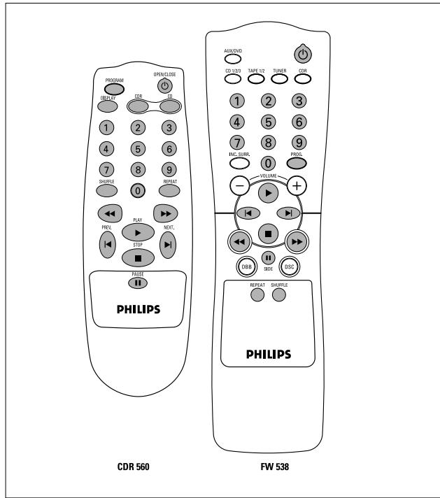 PHILIPS CDR560 - Remote control commands - 1