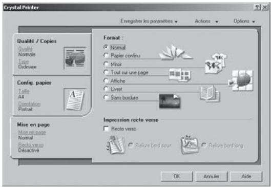 PHILIPS CRYSTAL 650 - Traiter les paramètres d'impression - 3