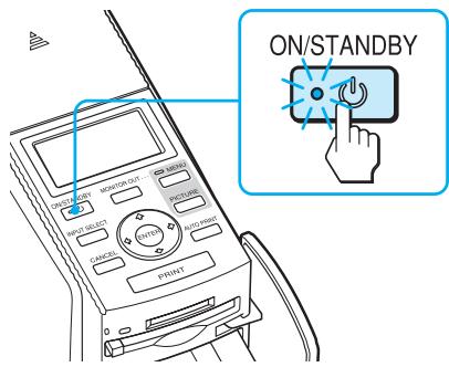 SONY DPP-EX50 - Turn on the printer. - 1
