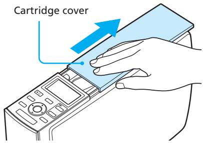 SONY DPP-EX50 - Slide open the cartridge compartment cover. - 1