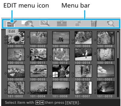 SONY DPP-EX50 - Press MENU. - 1