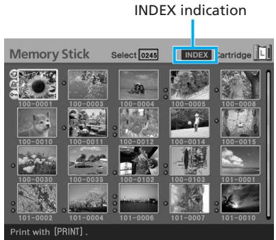 SONY DPP-EX50 - To make an index print: INDEX - 1