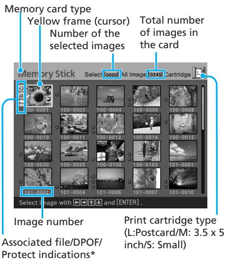 SONY DPP-EX50 - Press INPUT SELECT repeatedly to select the memory card containing the images that you want to print. - 2