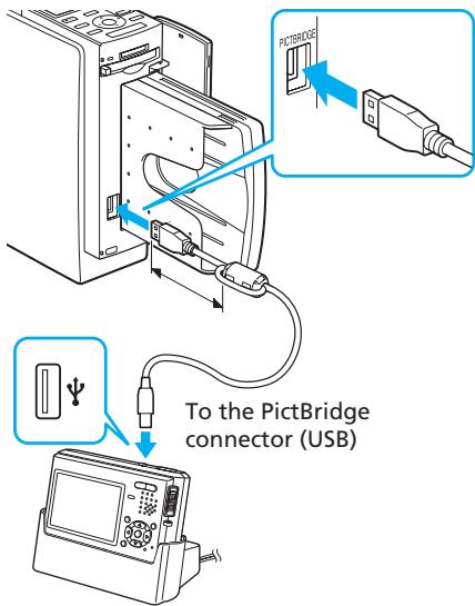 SONY DPP-EX50 - Connect a PictBridge-compliant digital camera to the printer. - 1