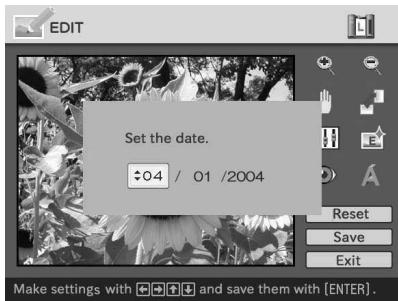 SONY DPP-EX50 - Set date. - 1