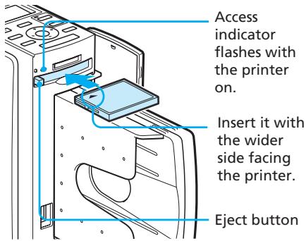 SONY DPP-EX50 - Inserting a CompactFlash card - 1