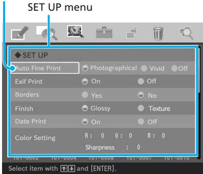 SONY DPP-EX50 - To exit the menu mode - 1