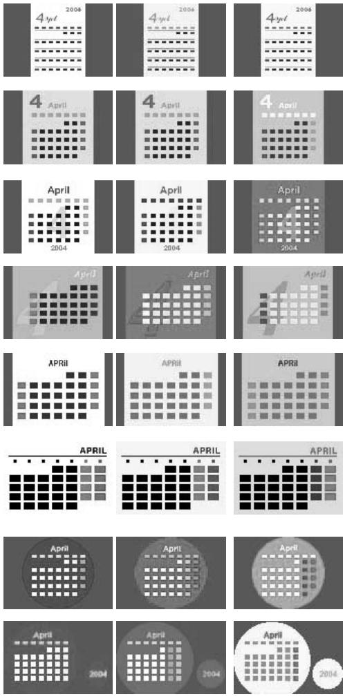 SONY DPP-EX50 - Lists of templates and patterns in Creative Print (MONITOR OUT mode only) - 1
