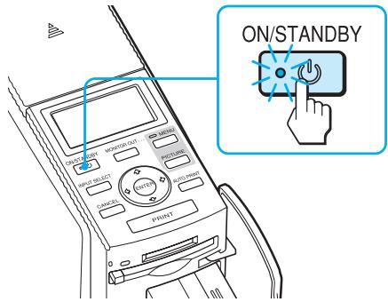 SONY DPP-EX50 - Turn on the printer. - 1