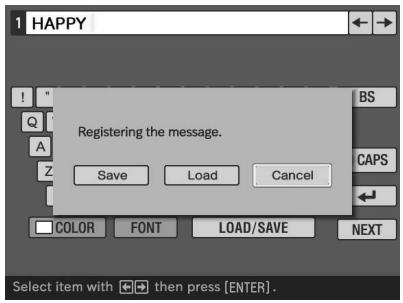 SONY DPP-EX50 - Registering commonly-used characters as a message - 1