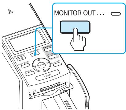 SONY DPP-EX50 - Press MONITOR OUT to turn off the MONITOR OUT indicator. - 1