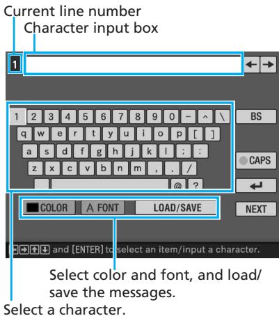 SONY DPP-EX50 - Superimposing characters - 1