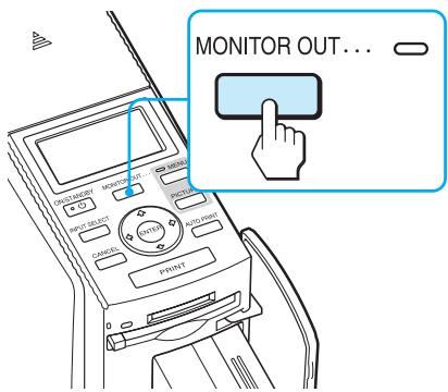 SONY DPP-EX50 - Press MONITOR OUT to turn off the MONITOR OUT indicator. - 1