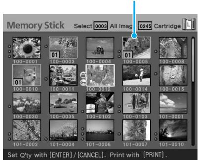 SONY DPP-EX50 - Repeat steps 1 and 2 to select other images and set print quantity for each of them. - 1