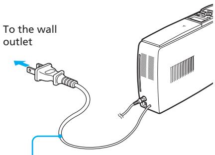 SONY DPP-EX50 - Connecting the AC power cord - 1