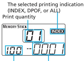 SONY DPP-EX50 - Press INPUT SELECT repeatedly to select the memory card containing the images that you want to print. - 4