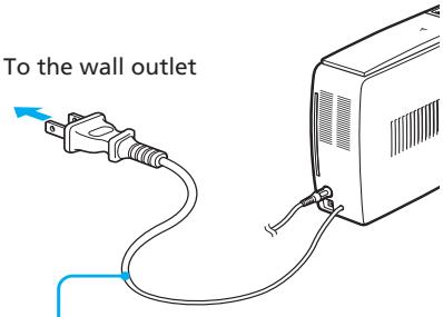 SONY DPP-EX50 - Connect the AC power cord of the printer to the AC outlet. The ON/STANDBY indicator lights in red. - 1