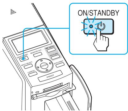 SONY DPP-EX50 - Turn on the printer. - 1