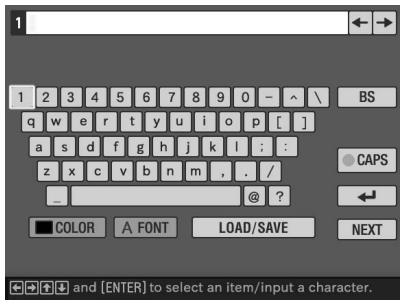 SONY DPP-EX50 - Enter characters. - 1