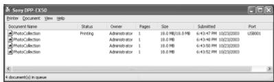 SONY DPP-EX50 - To stop printing - 1