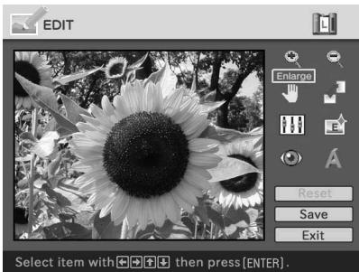 SONY DPP-EX50 - Enlarging and reducing the size of an image - 3