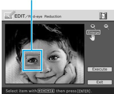 SONY DPP-EX50 - To adjust the size of the adjustment frame - 1