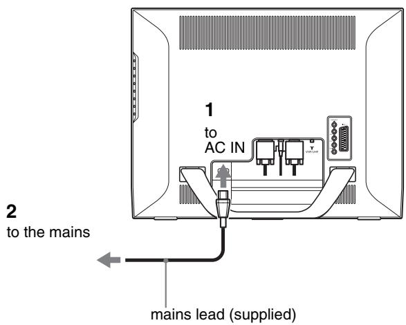 SONY MFM-HT205 - Setup 3: Connect the mains lead - 1