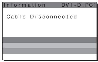 SONY MFM-HT205 - Pokud se na obrazovce objeví „Cable Disconnected“ - 1
