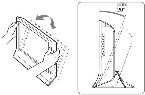 SONY MFM-HT205 - Uchopte strany panelu LCD a nastavte úhel náklonu obrazovky. - 1