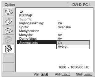 SONY MFM-HT205 - ■ För att återställa till de ursprungliga värdena - 1