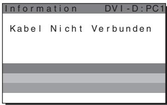 SONY MFM-HT205 - Wenn „Kabel Nicht Verbunden“ auf dem Bildschirm erscheint - 1