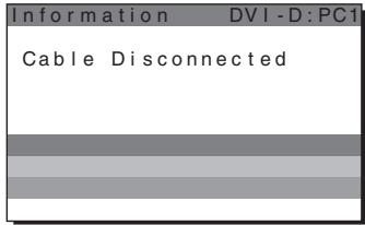 SONY MFM-HT205 - Se surgir no ecrã "Cable Disconnected" - 1