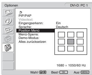 SONY MFM-HT205 - ■ Einstellen von „Position Menü“ - 1