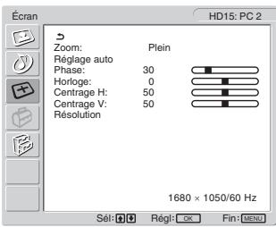 SONY MFM-HT205 - Menu Ecran - 1