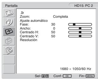 SONY MFM-HT205 - Menú Pantalla - 1