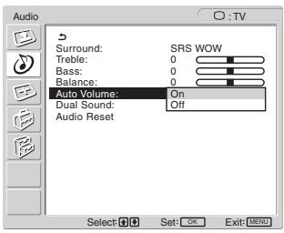 SONY MFM-HT205 - ■ Setting “Auto Volume” (for TV/COMPONENT/VIDEO 1/VIDEO 2 only) - 1
