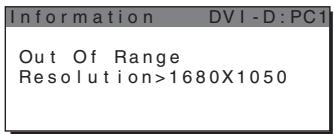 SONY MFM-HT205 - Pokud se na displeji ukáže „Resolution > 1680 × 1050“ - 1