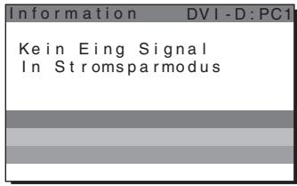 SONY MFM-HT205 - Wenn „Kein Eing Signal“ auf dem Bildschirm erscheint - 1