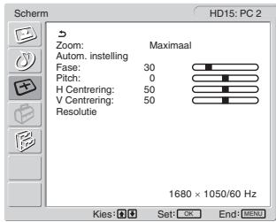 SONY MFM-HT205 - Schermmenu - 1