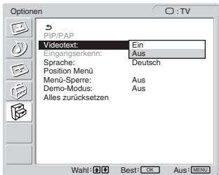 SONY MFM-HT205 - ■ Einstellen von „Videotext“ (nur für TV/VIDEO 1/VIDEO 2) - 1