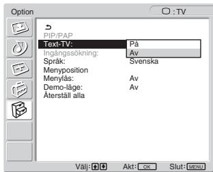 SONY MFM-HT205 - ■ Att ställa in "Text-TV" (endast för TV/VIDEO 1/VIDEO 2) - 1