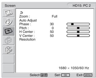 SONY MFM-HT205 - Zamknij menu. - 2