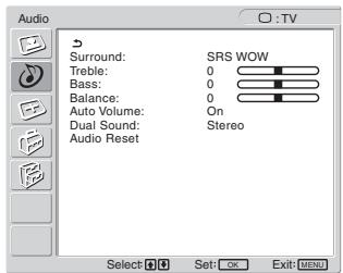 SONY MFM-HT205 - Avdio meni - 1