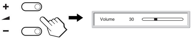 SONY MFM-HT205 - Press the ▲+/- buttons when there is no menu displayed on the screen. - 1